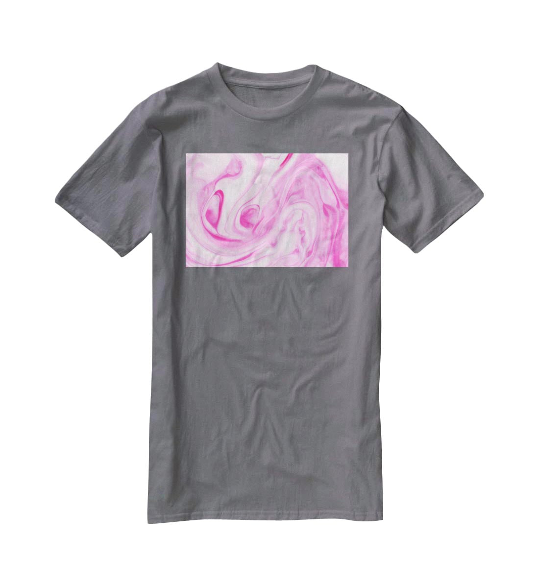 Pink Abstract Swirl T-Shirt - Canvas Art Rocks - 3