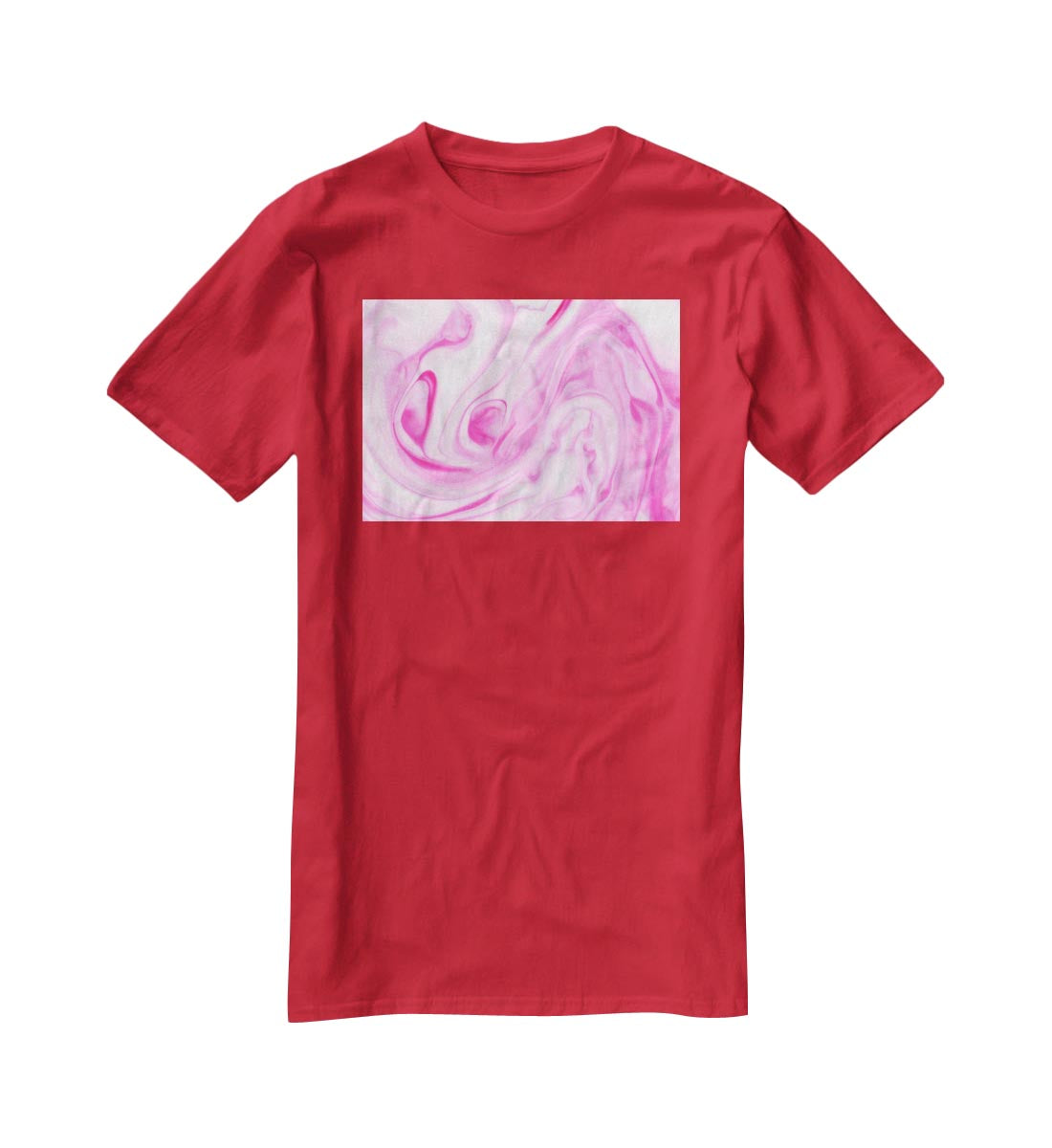 Pink Abstract Swirl T-Shirt - Canvas Art Rocks - 4