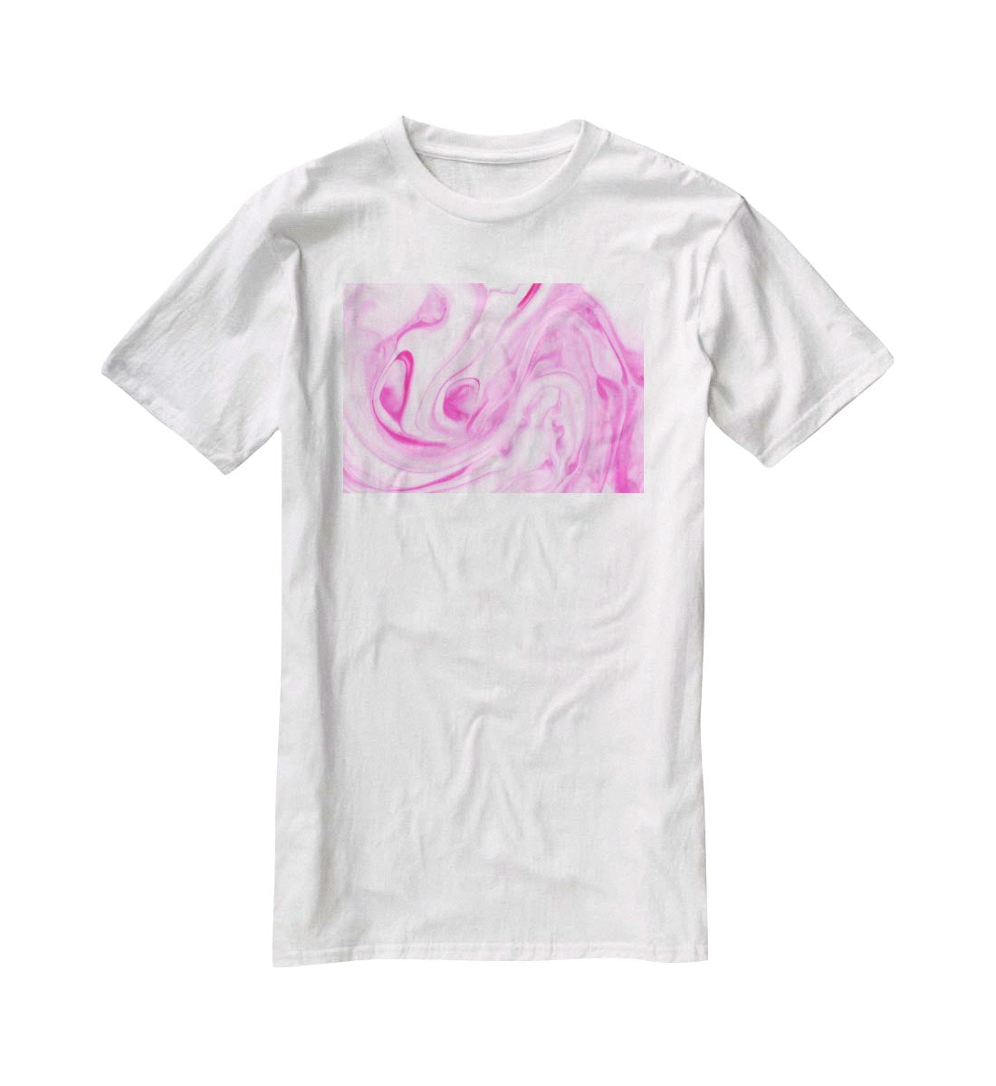 Pink Abstract Swirl T-Shirt - Canvas Art Rocks - 5