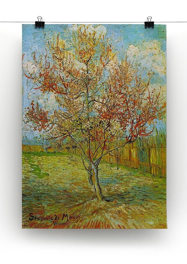 Pink Peach Tree in Blossom Reminiscence of Mauve by Van Gogh Canvas Print & Poster - Canvas Art Rocks - 2