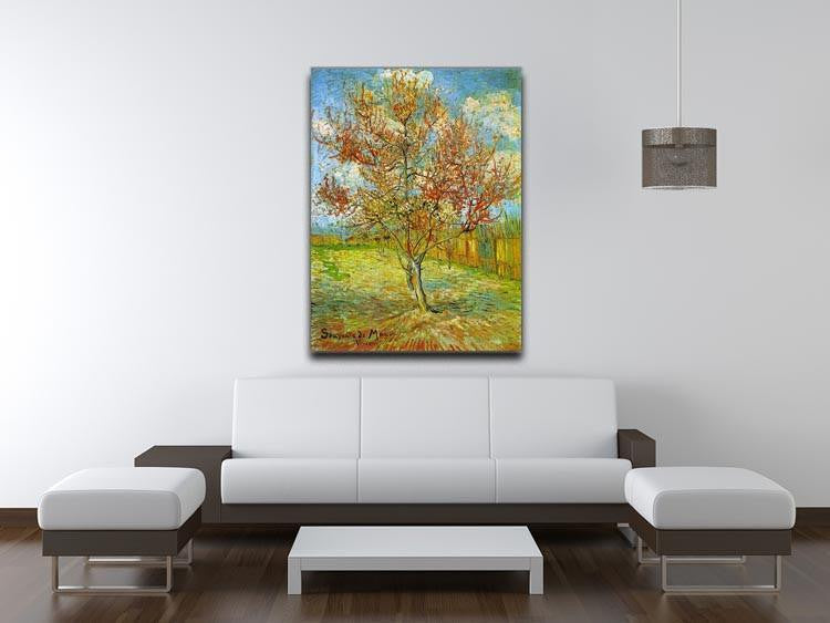 Pink Peach Tree in Blossom Reminiscence of Mauve by Van Gogh Canvas Print & Poster - Canvas Art Rocks - 4