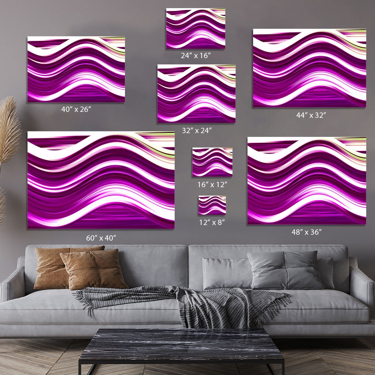 Pink Wave Canvas Print or Poster