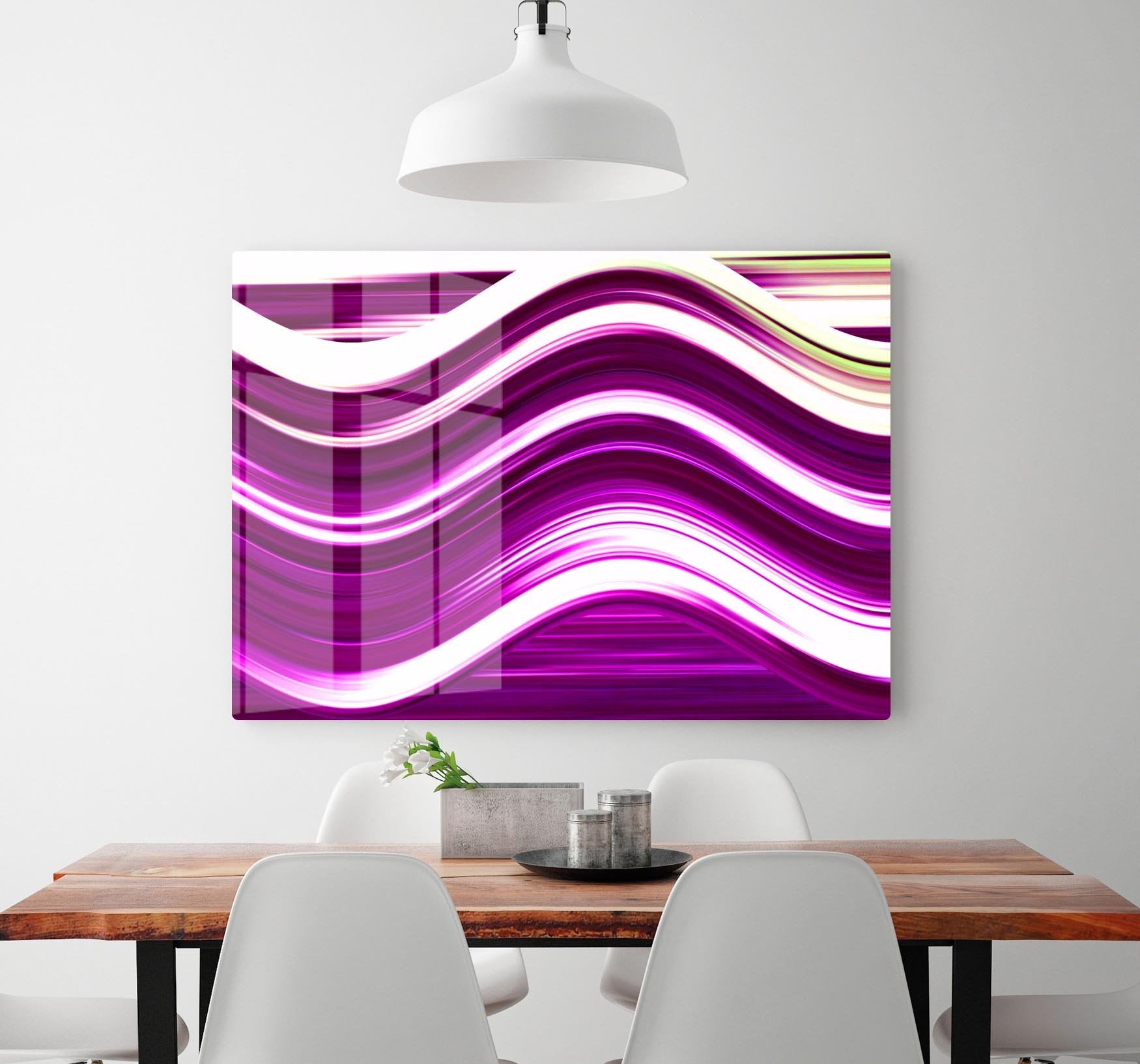Pink Wave HD Metal Print - Canvas Art Rocks - 2