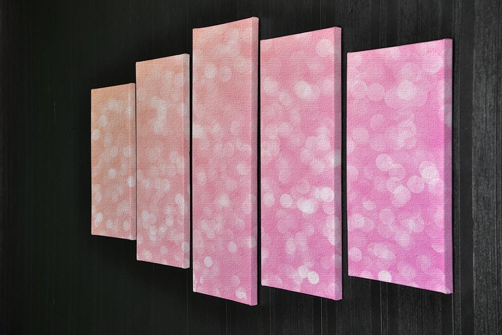 Pink glitter christmas abstract 5 Split Panel Canvas  - Canvas Art Rocks - 2