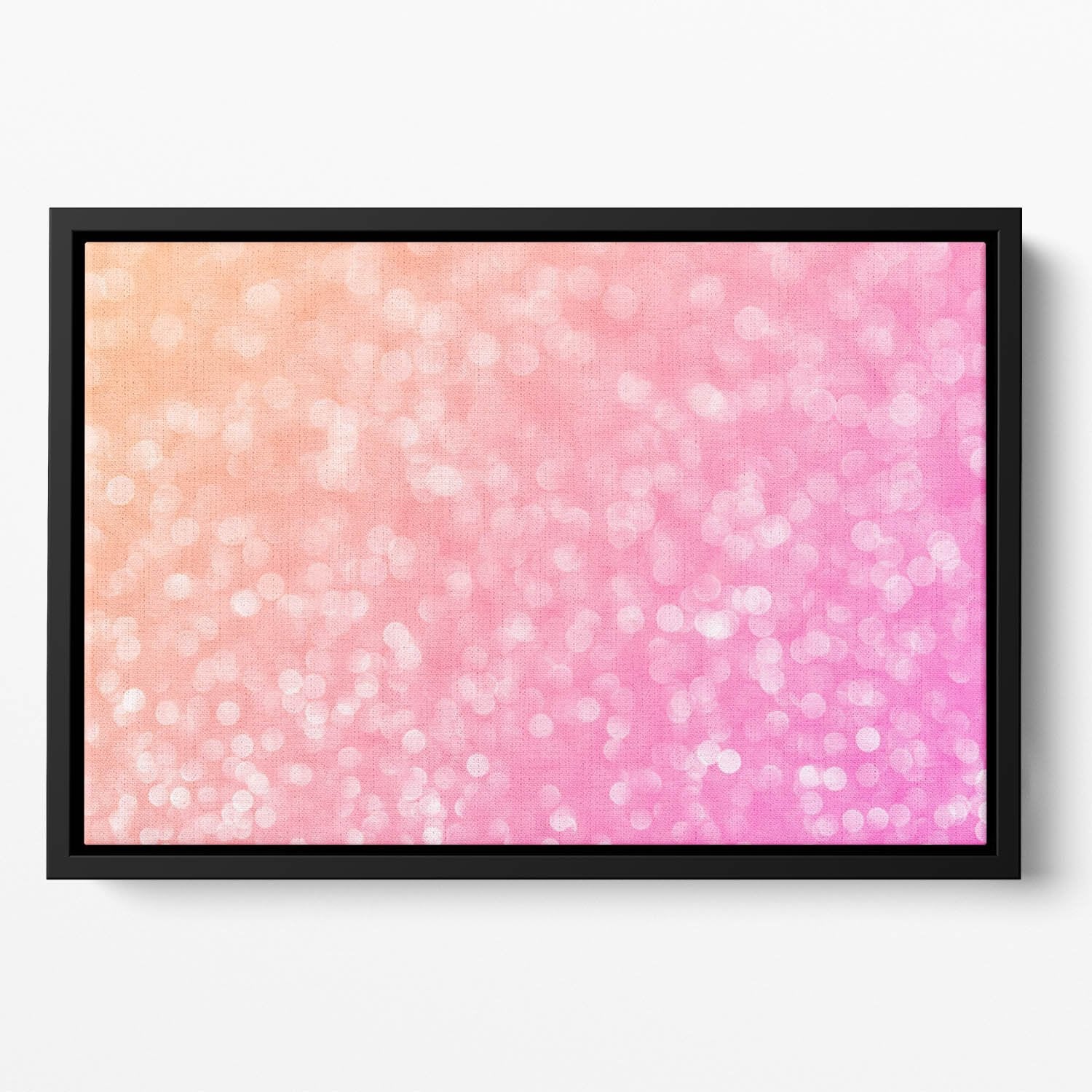 Pink glitter christmas abstract Floating Framed Canvas