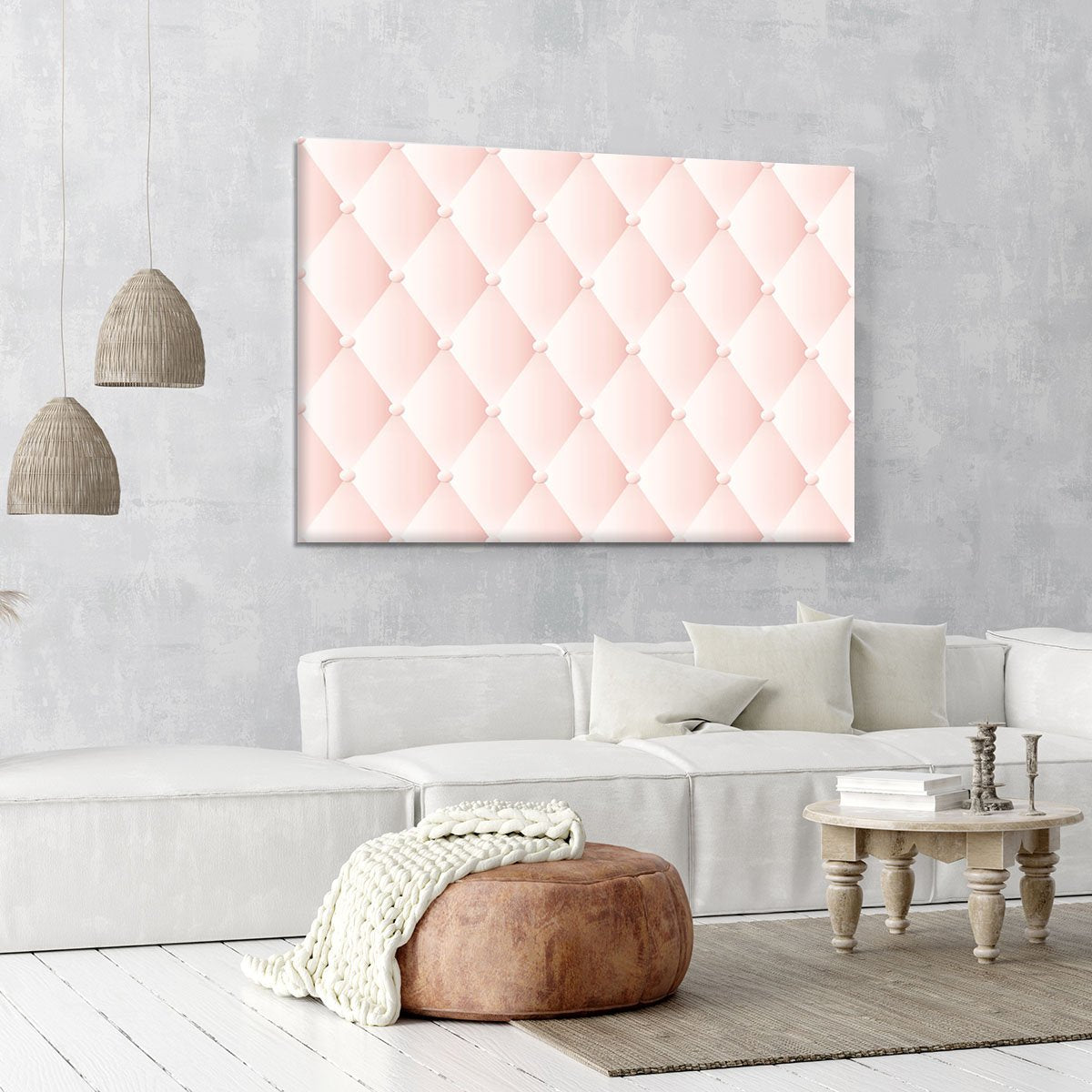 Pink upholstery vector abstract Canvas Print or Poster