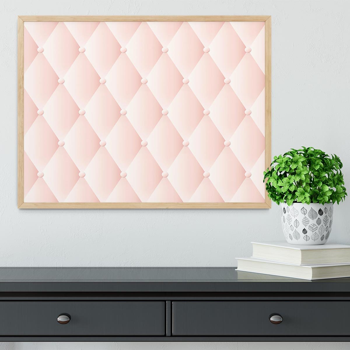 Pink upholstery vector abstract Framed Print - Canvas Art Rocks - 4
