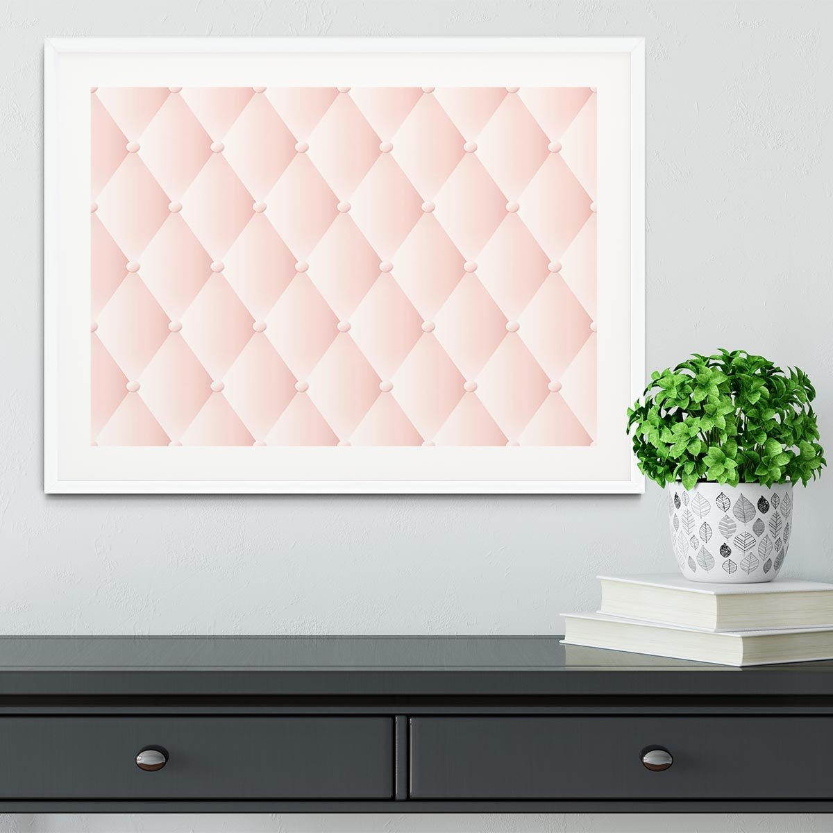 Pink upholstery vector abstract Framed Print - Canvas Art Rocks - 5
