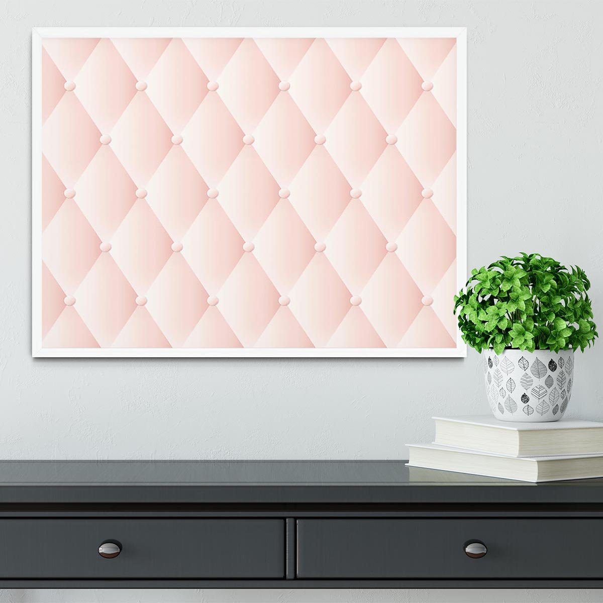 Pink upholstery vector abstract Framed Print - Canvas Art Rocks -6