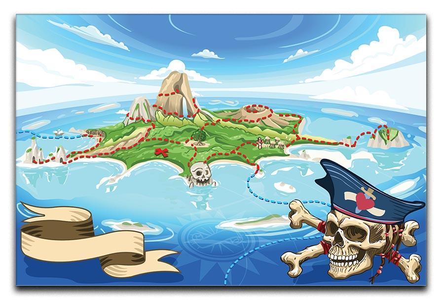 Pirate Cove Island Treasure Map Canvas Print or Poster  - Canvas Art Rocks - 1