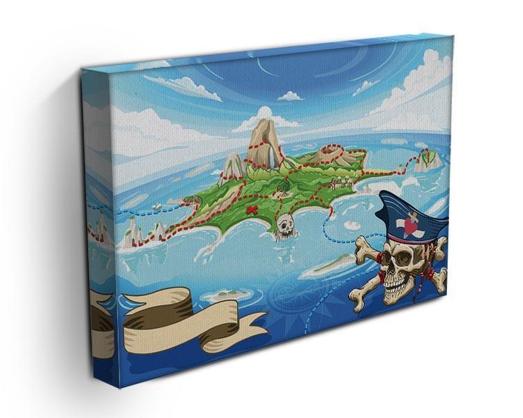 Pirate Cove Island Treasure Map Canvas Print or Poster - Canvas Art Rocks - 3