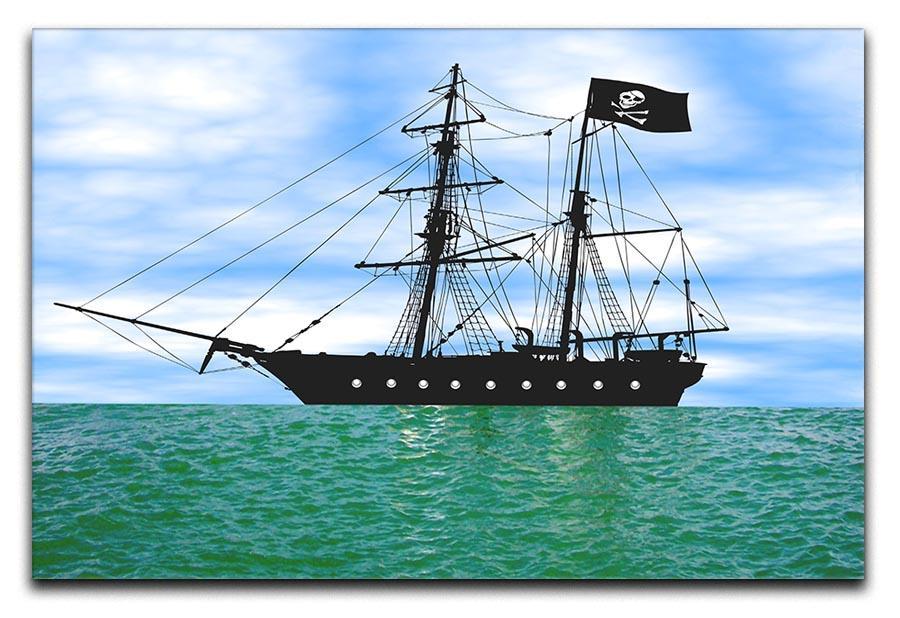 Pirate ship at anchor Canvas Print or Poster  - Canvas Art Rocks - 1