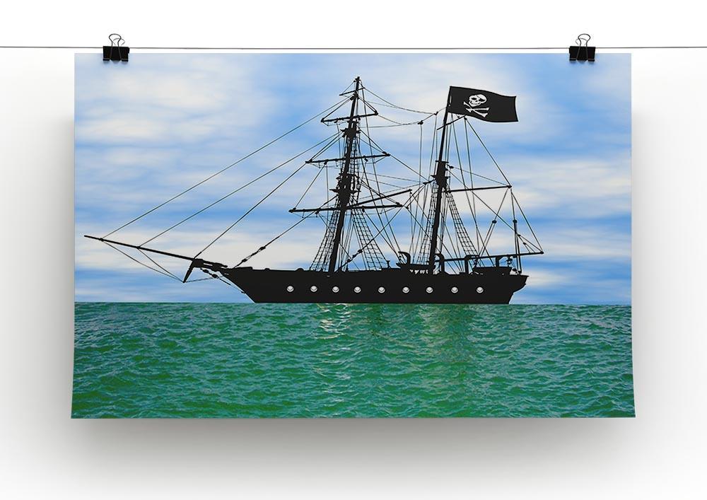 Pirate ship at anchor Canvas Print or Poster - Canvas Art Rocks - 2