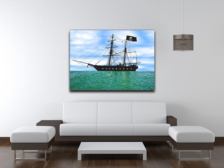Pirate ship at anchor Canvas Print or Poster - Canvas Art Rocks - 4