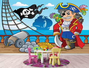Pirate ship deck theme 3 Wall Mural Wallpaper