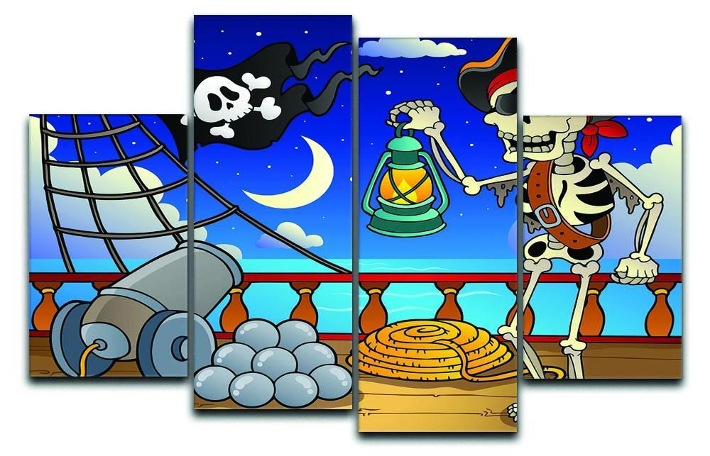 Pirate ship deck theme 6 4 Split Panel Canvas  - Canvas Art Rocks - 1