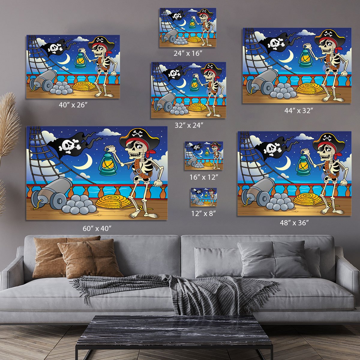 Pirate ship deck theme 6 Canvas Print or Poster