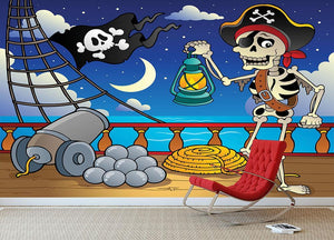 Pirate ship deck theme 6 Wall Mural Wallpaper - Canvas Art Rocks - 3