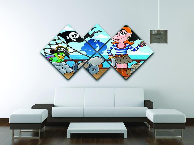 Pirate ship deck theme 8 4 Square Multi Panel Canvas - Canvas Art Rocks - 3