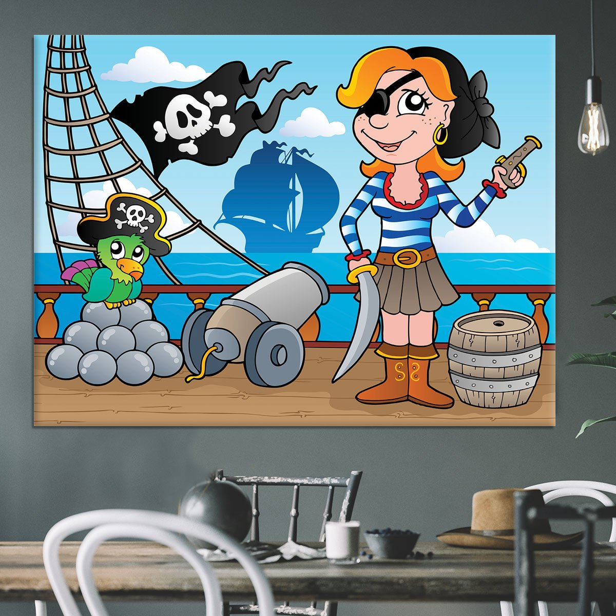 Pirate ship deck theme 8 Canvas Print or Poster