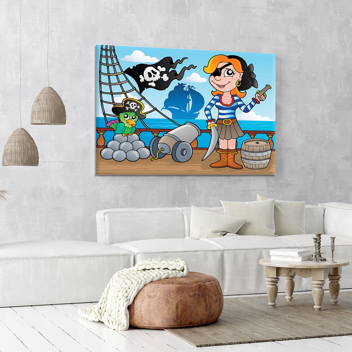 Pirate ship deck theme 8 Canvas Print or Poster