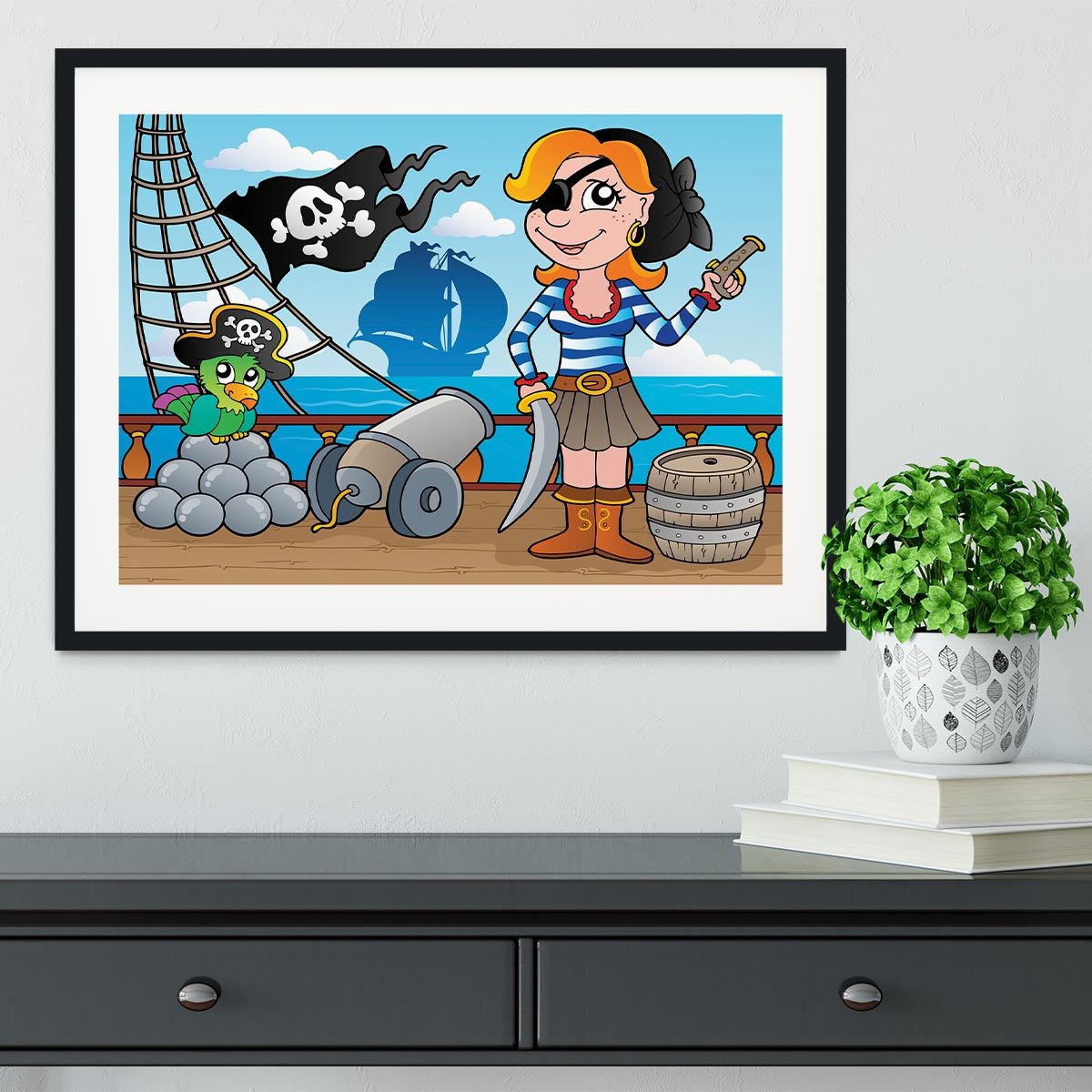 Pirate ship deck theme 8 Framed Print - Canvas Art Rocks - 1