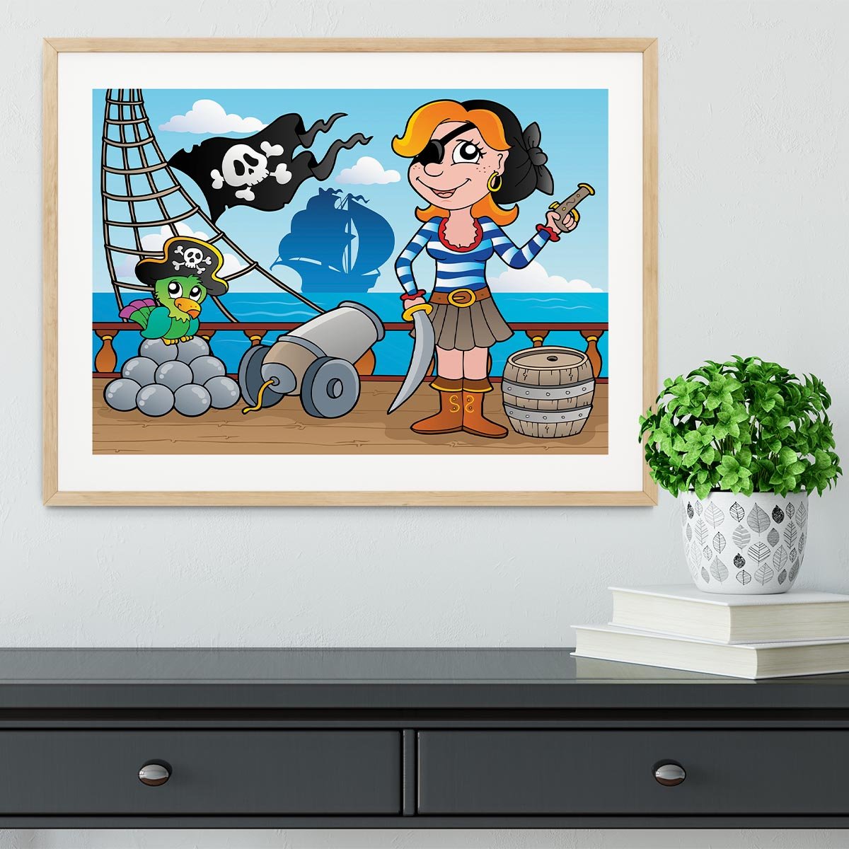 Pirate ship deck theme 8 Framed Print - Canvas Art Rocks - 3