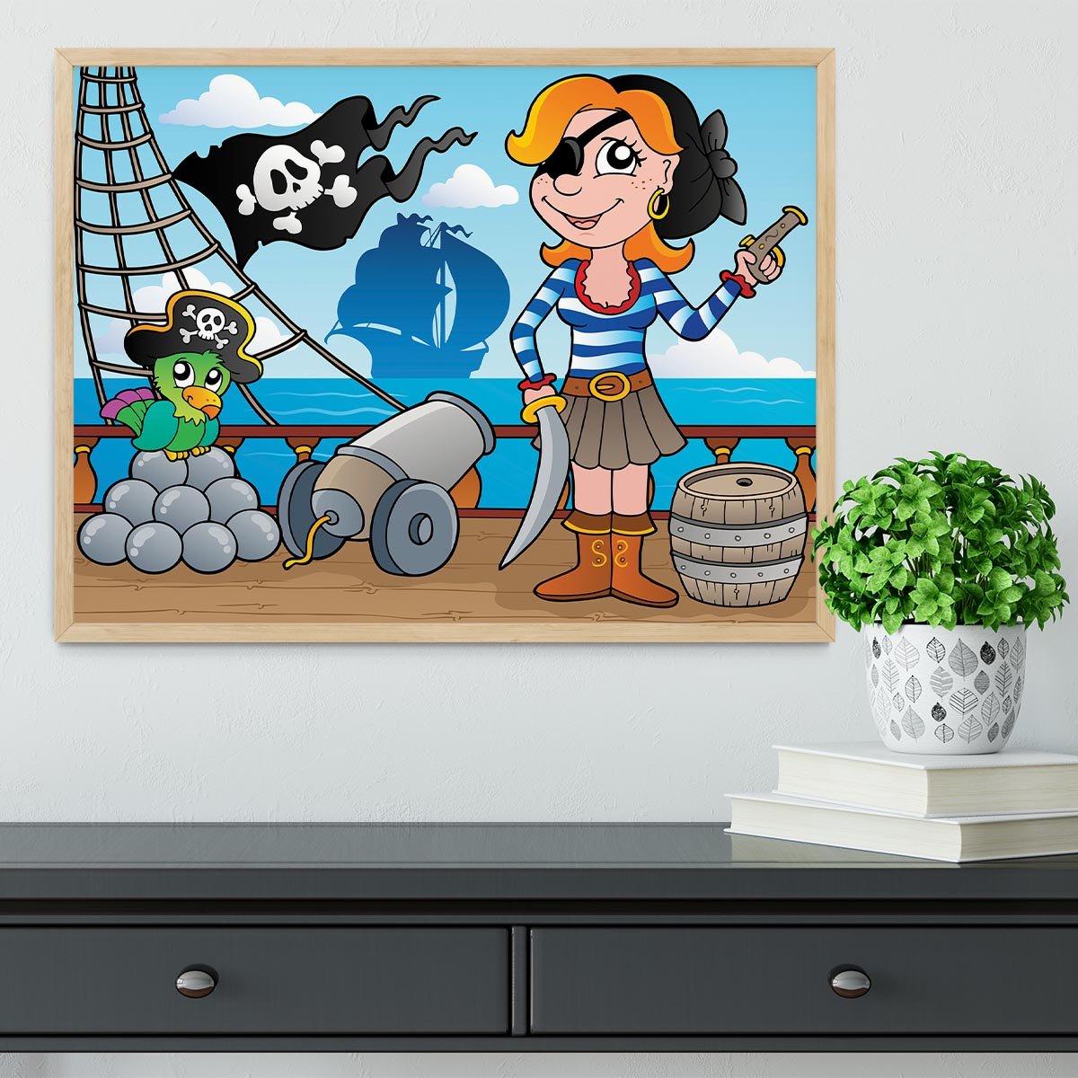Pirate ship deck theme 8 Framed Print - Canvas Art Rocks - 4