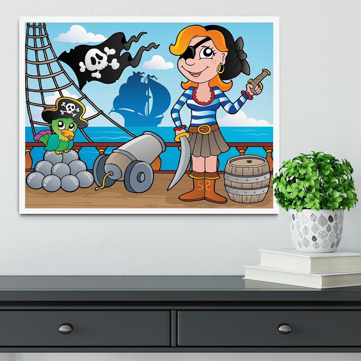 Pirate ship deck theme 8 Framed Print - Canvas Art Rocks -6