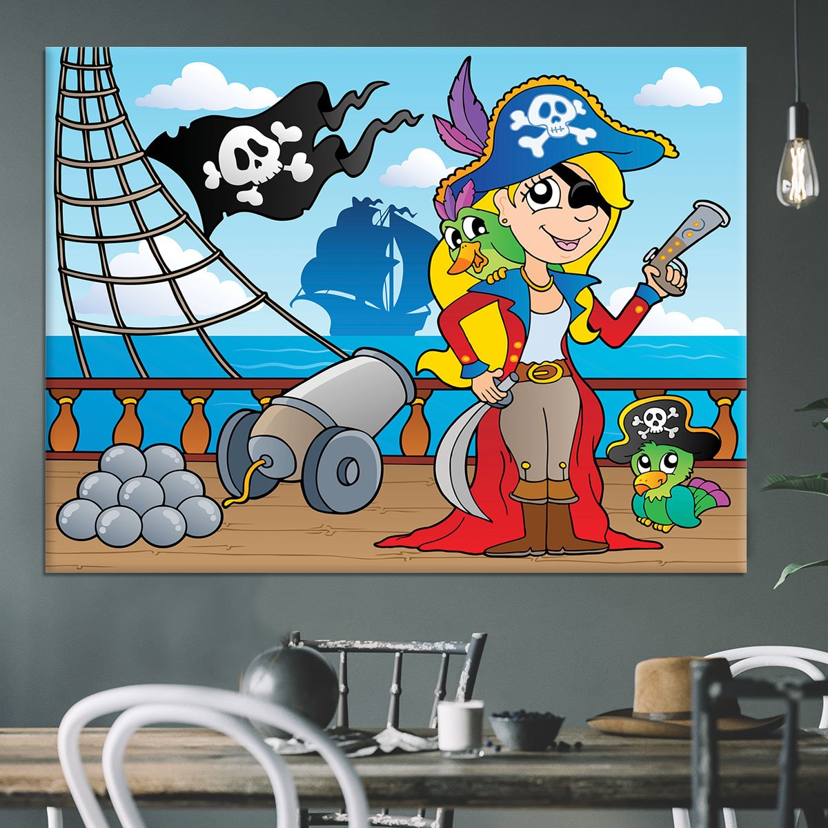Pirate ship deck theme 9 Canvas Print or Poster