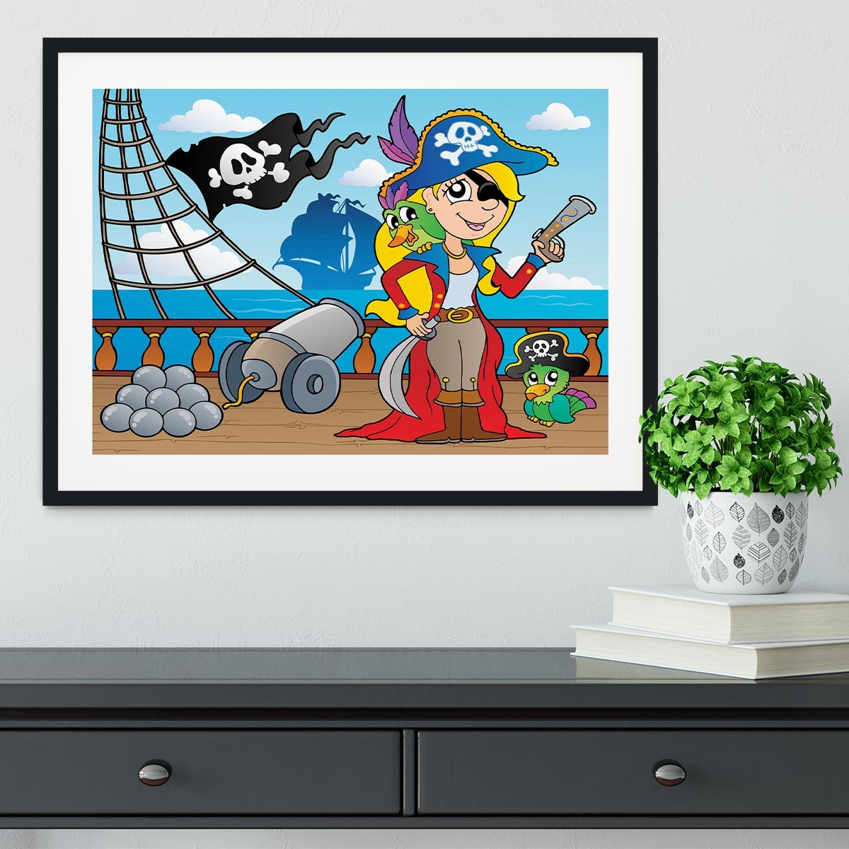 Pirate ship deck theme 9 Framed Print - Canvas Art Rocks - 1