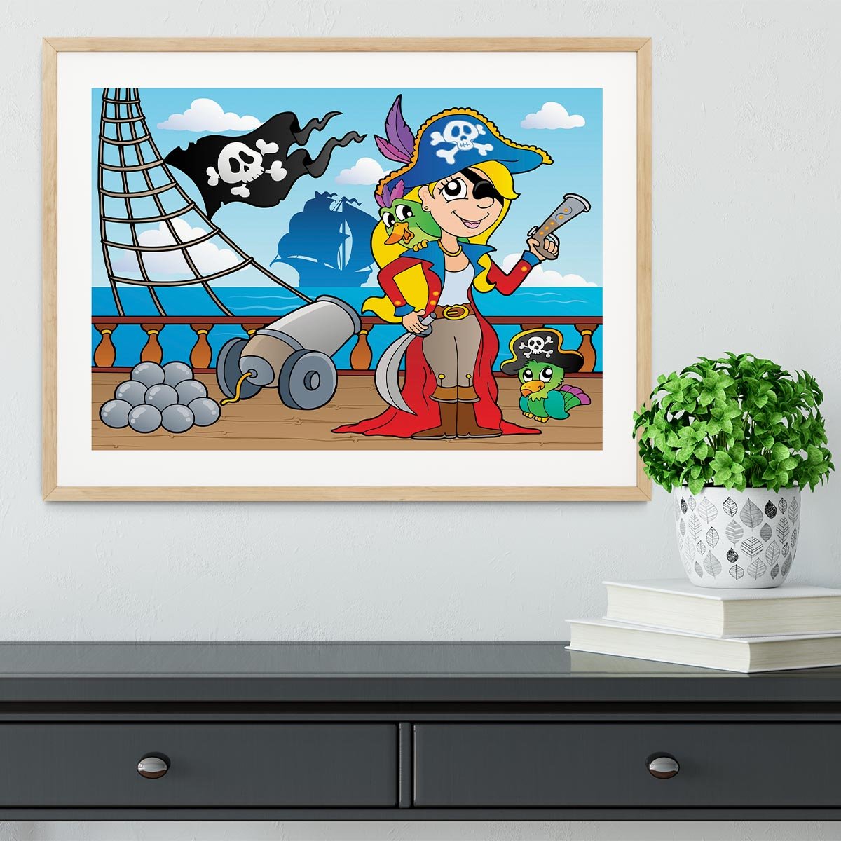 Pirate ship deck theme 9 Framed Print - Canvas Art Rocks - 3