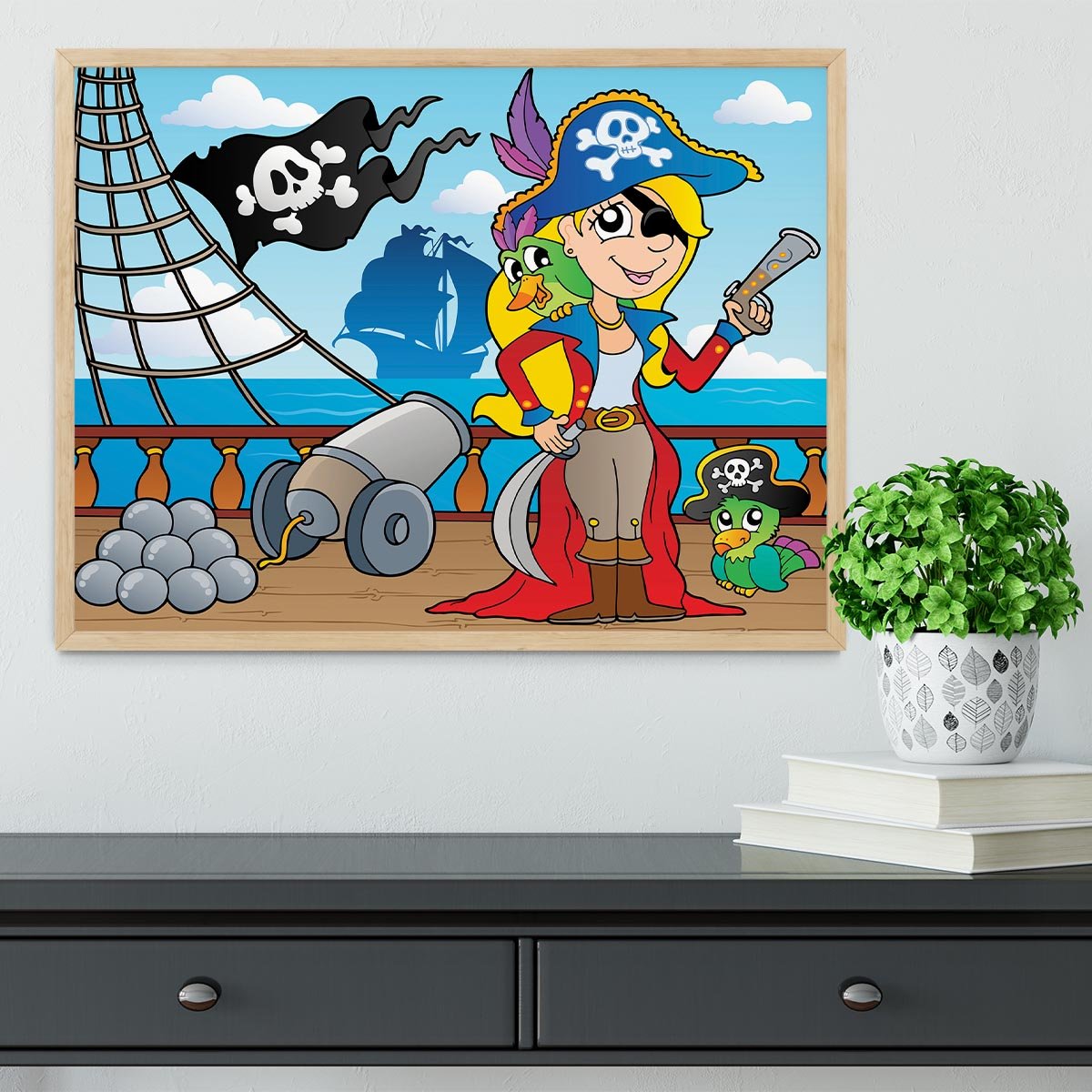 Pirate ship deck theme 9 Framed Print - Canvas Art Rocks - 4