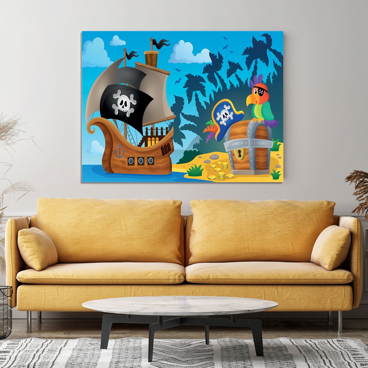 Pirate ship topic image 6 Canvas Print or Poster