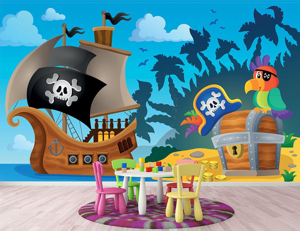 Pirate ship topic image 6 Wall Mural Wallpaper - Canvas Art Rocks - 2