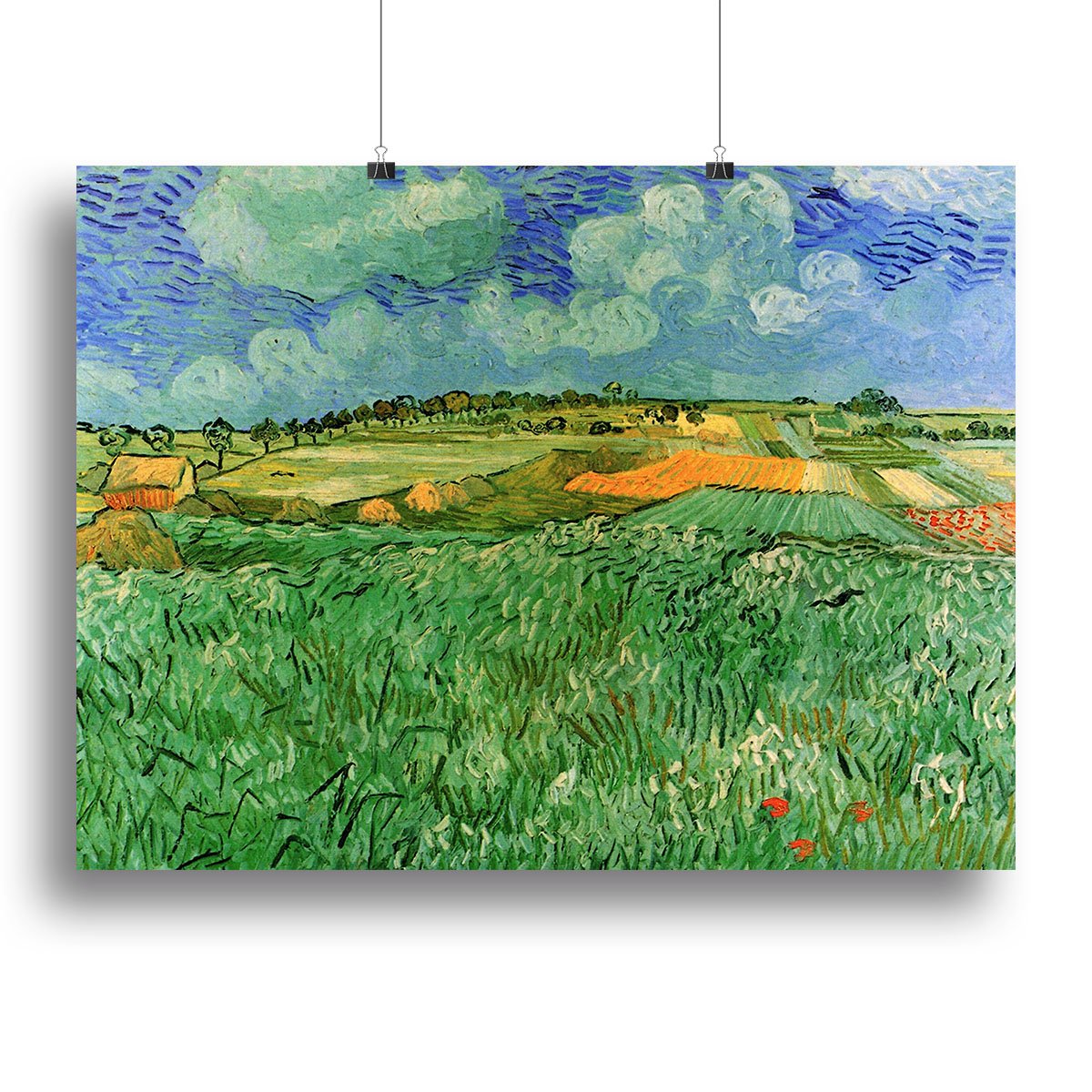 Plain Near Auvers by Van Gogh Canvas Print or Poster