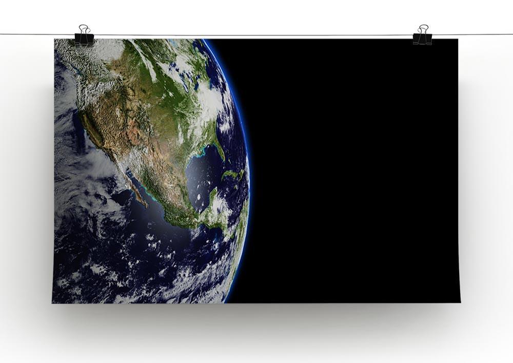 Planet Earth in universe or space Canvas Print or Poster - Canvas Art Rocks - 2