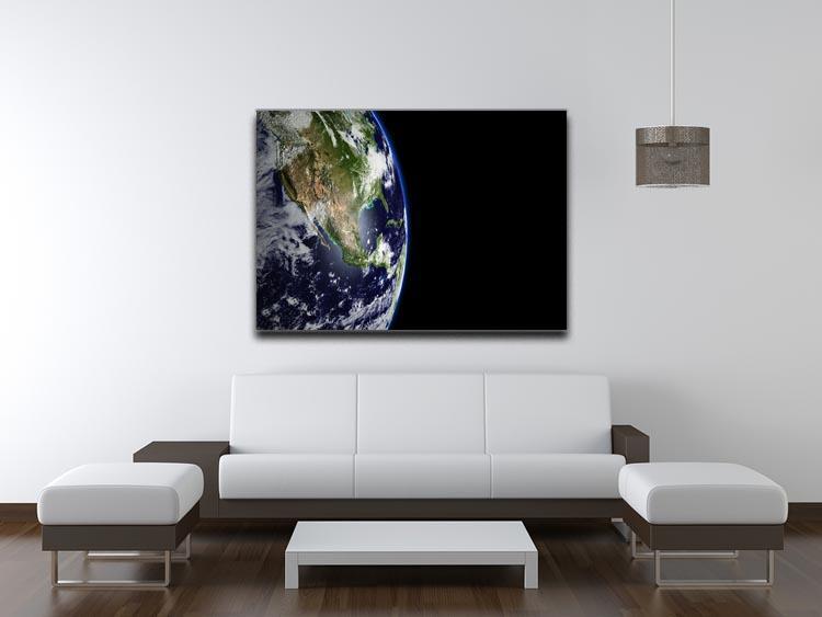 Planet Earth in universe or space Canvas Print or Poster - Canvas Art Rocks - 4