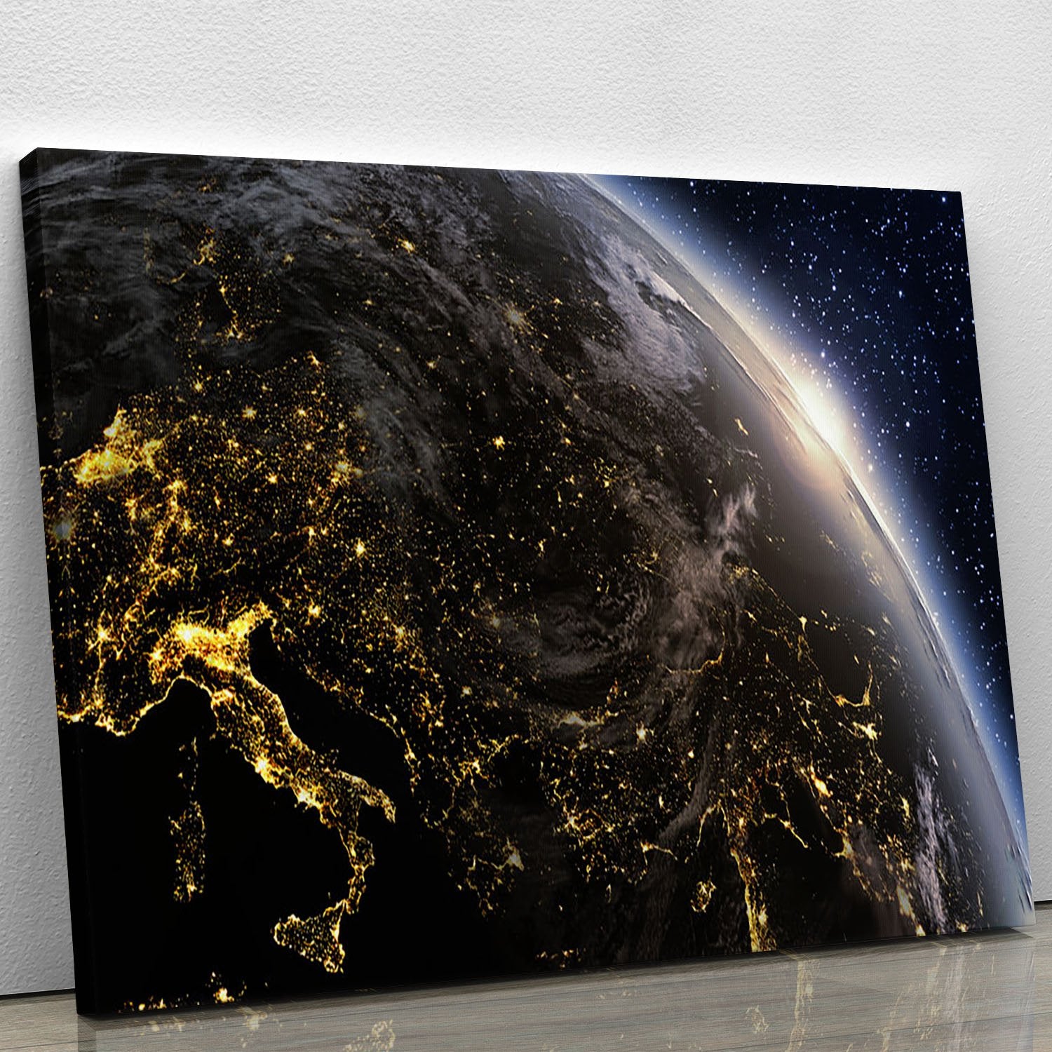 Planet earth Europe zone Canvas Print or Poster