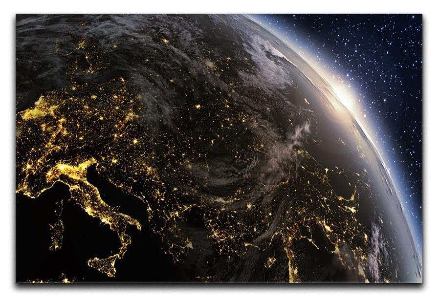 Planet earth Europe zone Canvas Print or Poster  - Canvas Art Rocks - 1