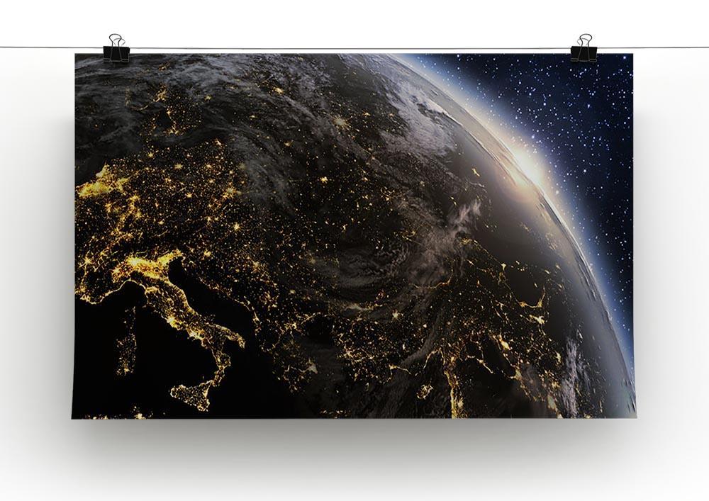 Planet earth Europe zone Canvas Print or Poster - Canvas Art Rocks - 2