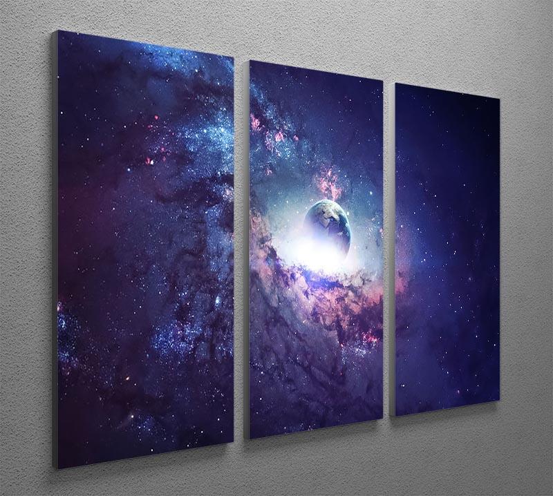 Planets Stars and Galaxies 3 Split Panel Canvas Print - Canvas Art Rocks - 2
