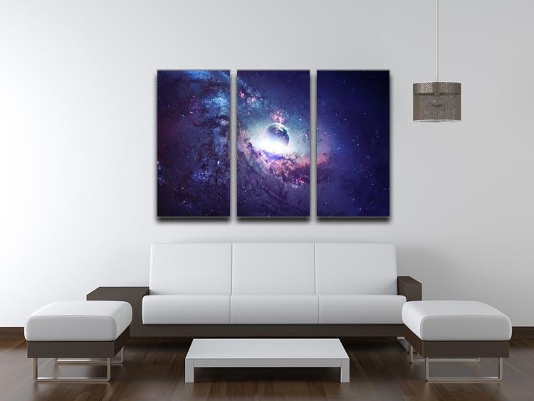Planets Stars and Galaxies 3 Split Panel Canvas Print - Canvas Art Rocks - 3