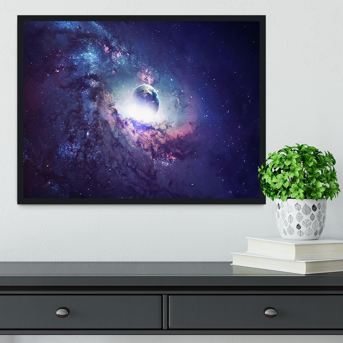 Planets Stars and Galaxies Framed Print - Canvas Art Rocks - 2
