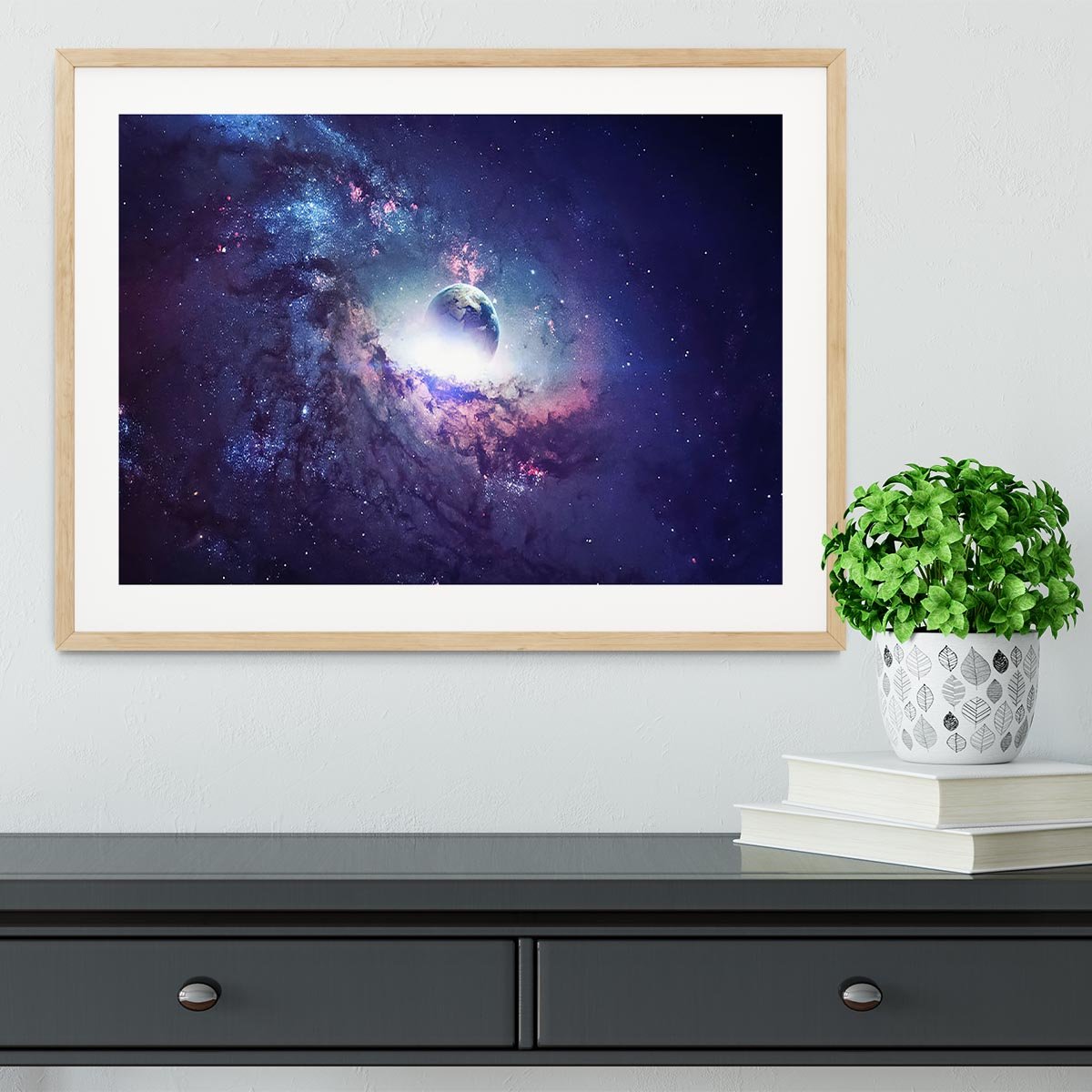 Planets Stars and Galaxies Framed Print - Canvas Art Rocks - 3
