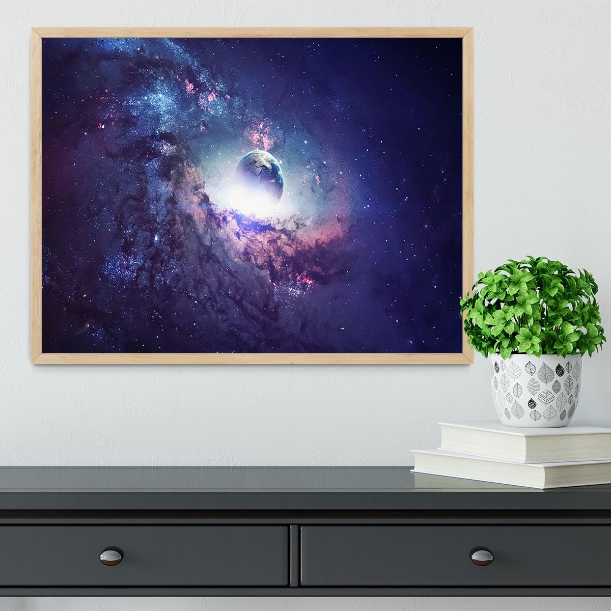 Planets Stars and Galaxies Framed Print - Canvas Art Rocks - 4