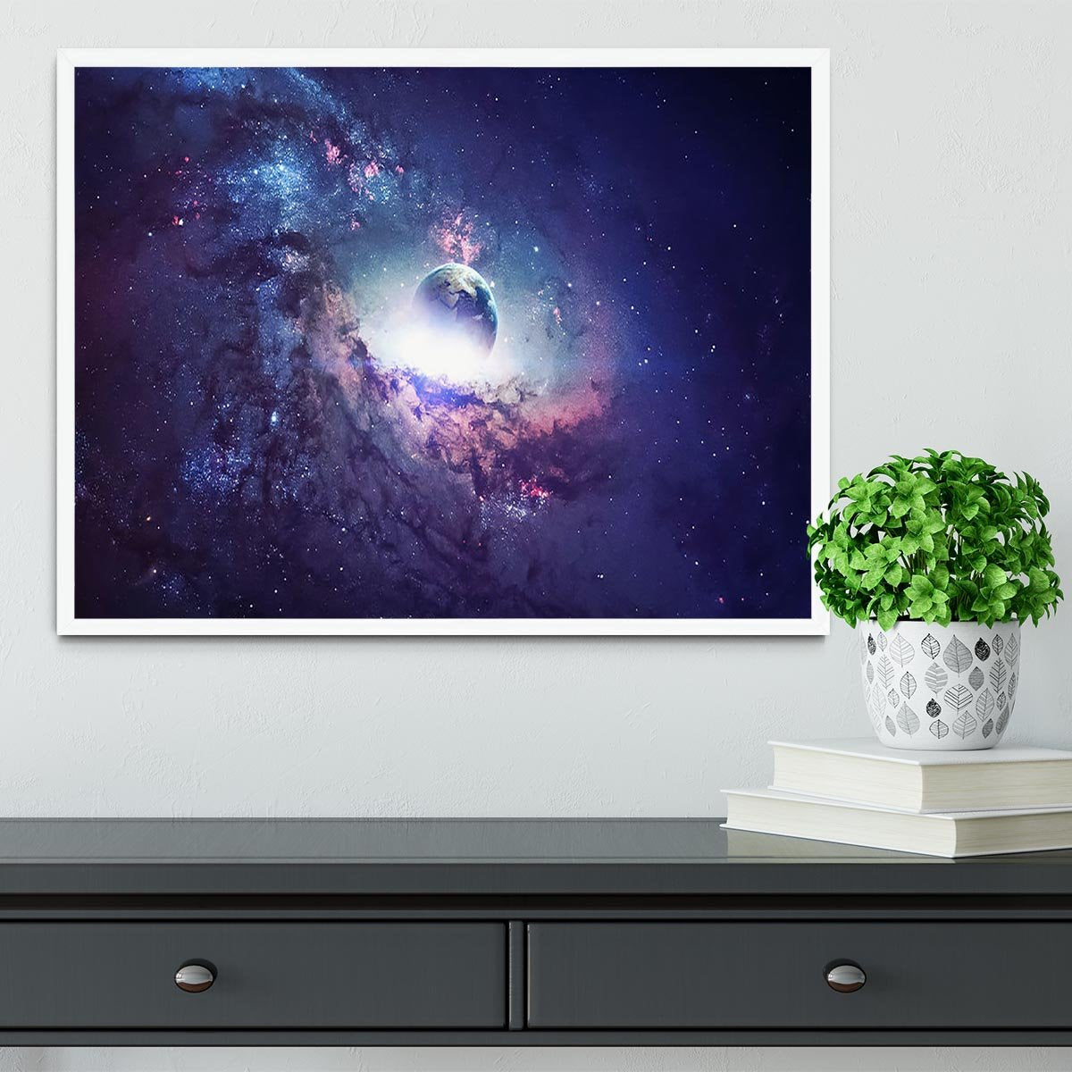 Planets Stars and Galaxies Framed Print - Canvas Art Rocks -6