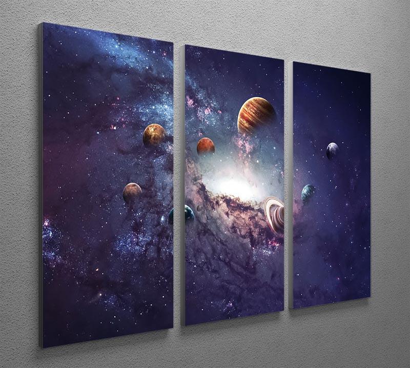 Planets in the solar system 3 Split Panel Canvas Print - Canvas Art Rocks - 2