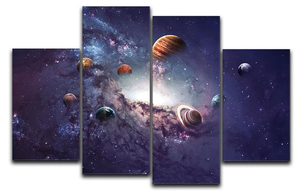 Planets in the solar system 4 Split Panel Canvas  - Canvas Art Rocks - 1
