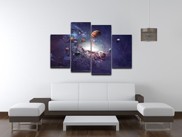 Planets in the solar system 4 Split Panel Canvas - Canvas Art Rocks - 3